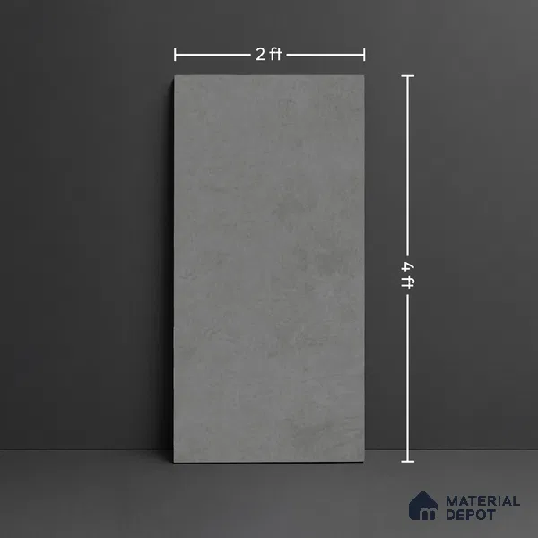 Stone Wall & Floor Tile TL 06614 N 4 ft x 2 ft Grey Vitrified Matte Finish Tile - 9 mm | Ideal for Living Room,Bedroom,Bathroom,Kitchen