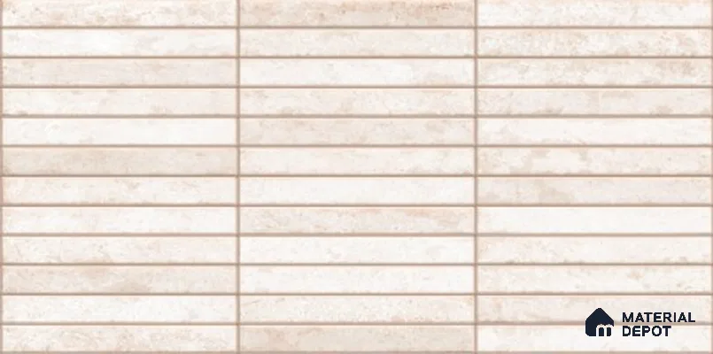 Subway Wall Tile TL 06560 B Sarkel Pearl 2 ft x 1 ft Ceramic Glossy Finish - 8 mm | Suitable for Kitchen & Bathroom | Please Expect a Slight Variation of Pattern (Sample)