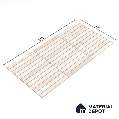 Subway Wall Tile TL 06560 B Sarkel Pearl 2 ft x 1 ft Ceramic Glossy Finish - 8 mm | Suitable for Kitchen & Bathroom | Please Expect a Slight Variation of Pattern (Sample)