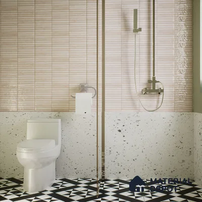 Subway Wall Tile TL 06560 B Sarkel Pearl 2 ft x 1 ft Ceramic Glossy Finish - 8 mm | Suitable for Kitchen & Bathroom | Please Expect a Slight Variation of Pattern (Sample)