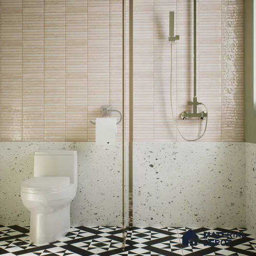 Subway Wall Tile TL 06560 B Sarkel Pearl 2 ft x 1 ft Ceramic Glossy Finish - 8 mm | Suitable for Kitchen & Bathroom | Please Expect a Slight Variation of Pattern