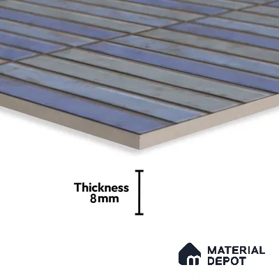 Subway Wall Tile TL 06560 Sarkel Blue 2 ft x 1 ft Ceramic Glossy Finish - 8 mm | Suitable for Kitchen & Bathroom | Please Expect a Slight Variation of Pattern
