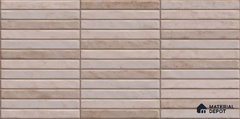 Subway Wall Tile TL 06560 C Sarkel Grey 2 ft x 1 ft Ceramic Glossy Finish - 8 mm | Suitable for Kitchen & Bathroom | Please Expect a Slight Variation of Pattern (Sample)