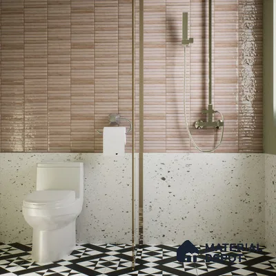 Subway Wall Tile TL 06560 C Sarkel Grey 2 ft x 1 ft Ceramic Glossy Finish - 8 mm | Suitable for Kitchen & Bathroom | Please Expect a Slight Variation of Pattern (Sample)