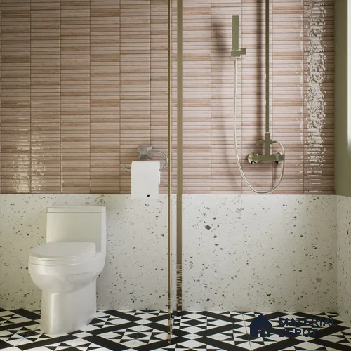 Subway Wall Tile TL 06560 C Sarkel Grey 2 ft x 1 ft Ceramic Glossy Finish - 8 mm | Suitable for Kitchen & Bathroom | Please Expect a Slight Variation of Pattern