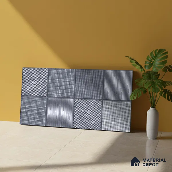 Highlighter Wall Tile TL 06526 NG Mandavi Royal Blue HL 2 ft x 1 ft Ceramic Matte Finish - 8 mm | Suitable for Living Room, Kitchen & Bathroom (Sample)