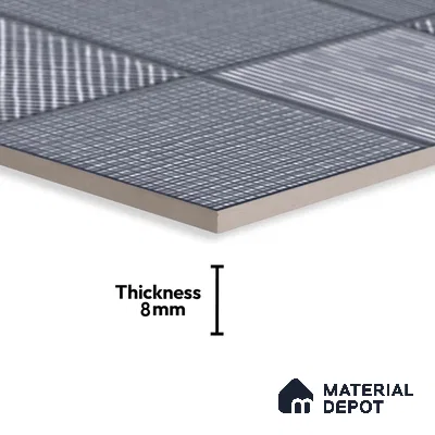 Highlighter Wall Tile TL 06526 NG Mandavi Royal Blue HL 2 ft x 1 ft Ceramic Matte Finish - 8 mm | Suitable for Living Room, Kitchen & Bathroom (Sample)