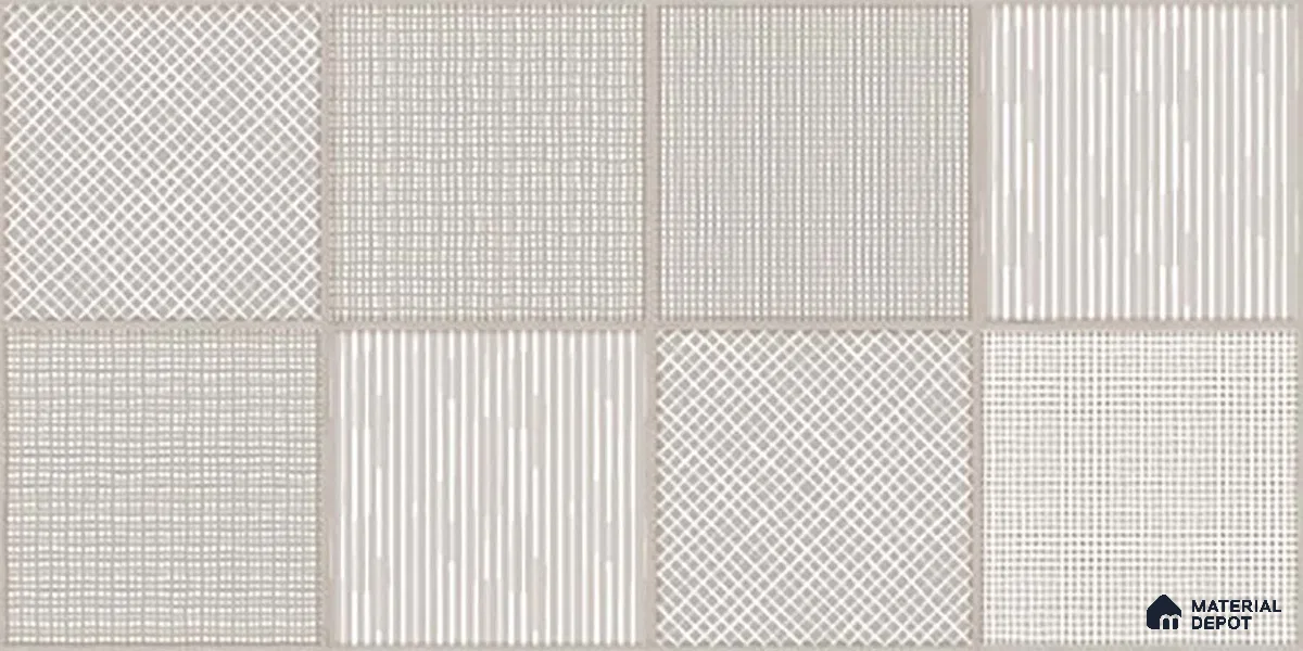 Faux Subway Wall Tile TL 06526 C Mandavi Royal Grey 2 ft x 1 ft Ceramic Matte Finish - 8 mm | Suitable For Kitchen Backsplash, Bathroom & Basin Accent
