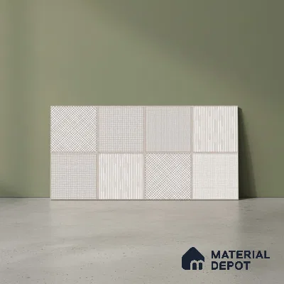 Faux Subway Wall Tile TL 06526 C Mandavi Royal Grey 2 ft x 1 ft Ceramic Matte Finish - 8 mm | Suitable For Kitchen Backsplash, Bathroom & Basin Accent