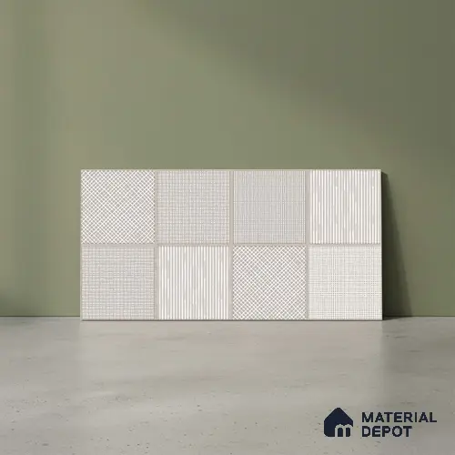 Highlighter Wall Tile TL 06526 C NG Mandavi Royal Grey HL 2 ft x 1 ft Ceramic Matte Finish - 8 mm | Suitable for Living Room, Kitchen & Bathroom