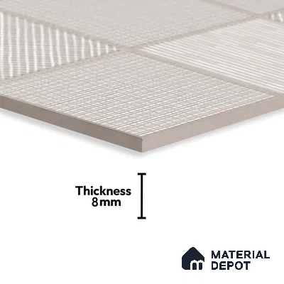 Faux Subway Wall Tile TL 06526 C Mandavi Royal Grey 2 ft x 1 ft Ceramic Matte Finish - 8 mm | Suitable For Kitchen Backsplash, Bathroom & Basin Accent