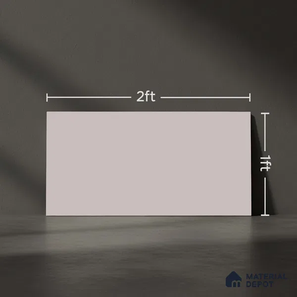Plain Wall Tile TL 06526 D Mandavi Royal Grey 2 ft x 1 ft Ceramic Matte Finish - 8 mm | Suitable for Living Room, Kitchen & Bathroom (Sample)