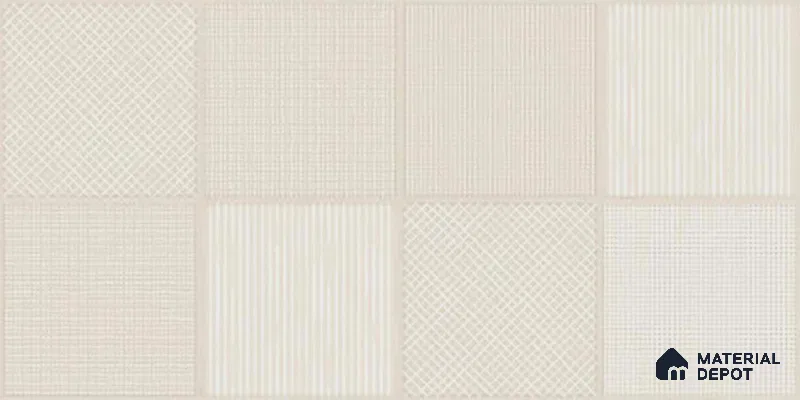 Highlighter Wall Tile TL 06526 E NG Mandavi Royal Ivory HL 2 ft x 1 ft Ceramic Matte Finish - 8 mm | Suitable for Living Room, Kitchen & Bathroom (Sample)