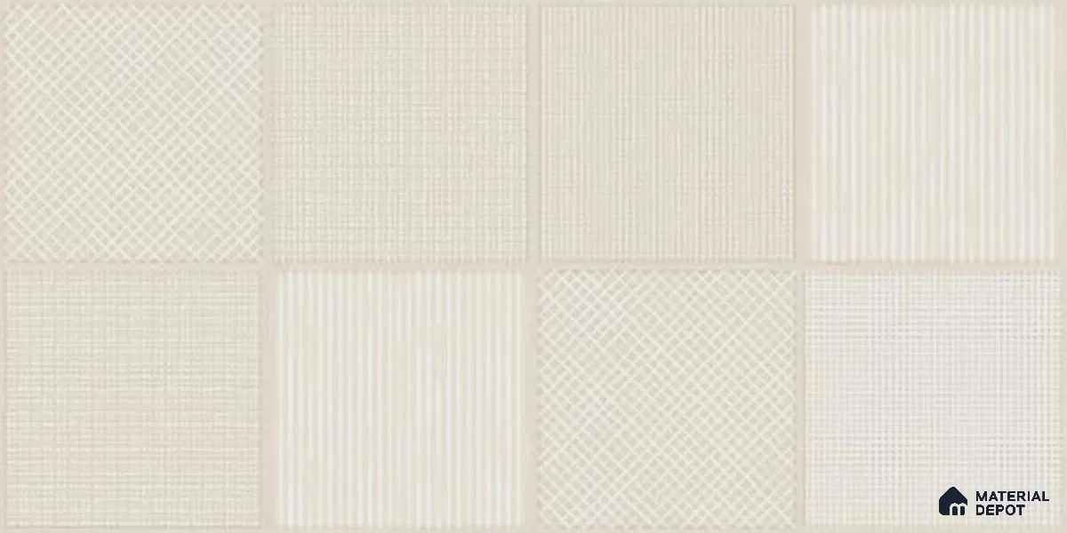 Highlighter Wall Tile TL 06526 E NG Mandavi Royal Ivory HL 2 ft x 1 ft Ceramic Matte Finish - 8 mm | Suitable for Living Room, Kitchen & Bathroom (Sample)