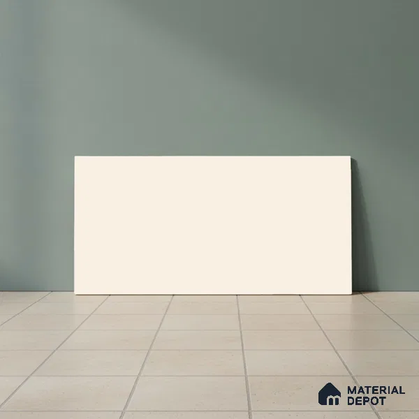 Plain Wall Tile TL 06526 F Mandavi Royal Ivory 2 ft x 1 ft Ceramic Matte Finish - 8 mm | Suitable for Living Room, Kitchen & Bathroom (Sample)