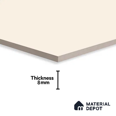 Plain Wall Tile TL 06526 F Mandavi Royal Ivory 2 ft x 1 ft Ceramic Matte Finish - 8 mm | Suitable for Living Room, Kitchen & Bathroom (Sample)