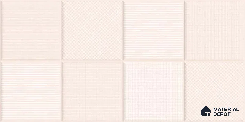 Highlighter Wall Tile TL 06526 G NG Mandavi Royal Pink HL 2 ft x 1 ft Ceramic Matte Finish - 8 mm | Suitable for Living Room, Kitchen & Bathroom (Sample)