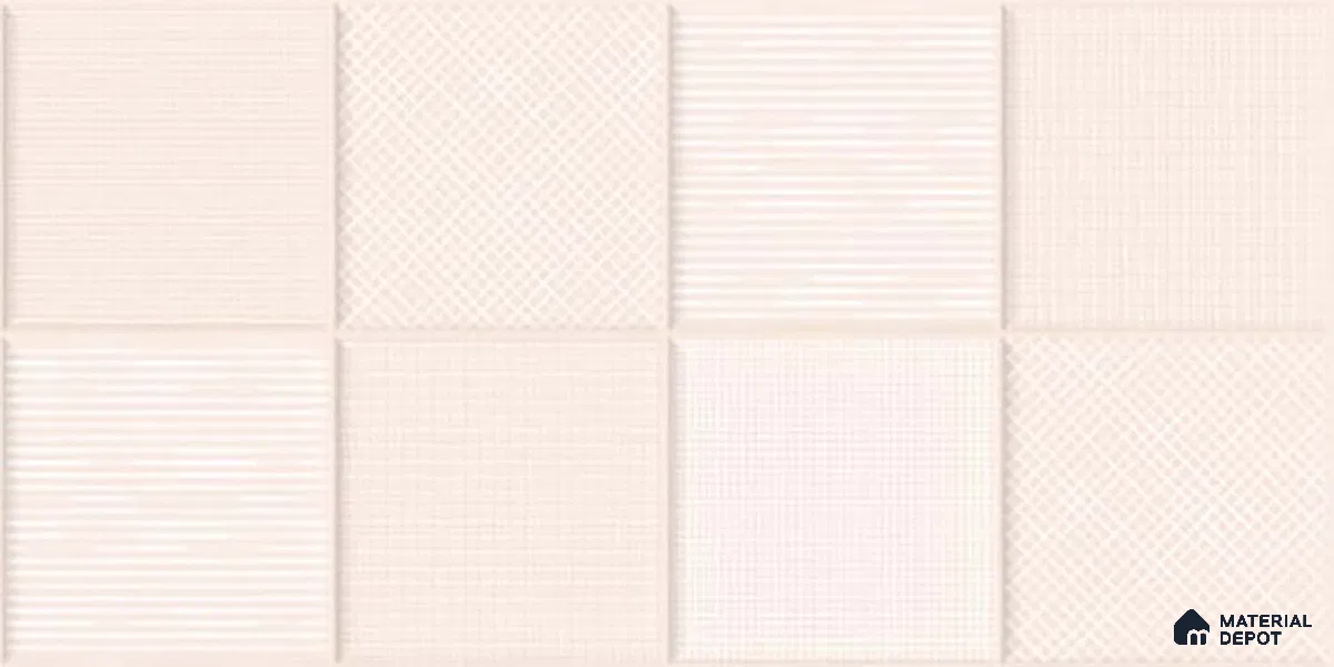 Highlighter Wall Tile TL 06526 G NG Mandavi Royal Pink HL 2 ft x 1 ft Ceramic Matte Finish - 8 mm | Suitable for Living Room, Kitchen & Bathroom (Sample)