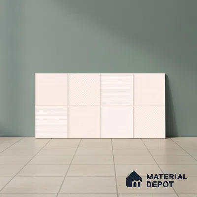Highlighter Wall Tile TL 06526 G NG Mandavi Royal Pink HL 2 ft x 1 ft Ceramic Matte Finish - 8 mm | Suitable for Living Room, Kitchen & Bathroom (Sample)