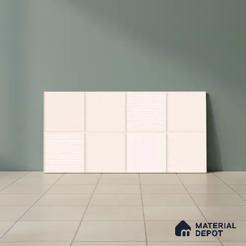 Faux Subway Wall Tile TL 06526 G NG Mandavi Royal Pink HL 2 ft x 1 ft Ceramic Matte Finish - 8 mm | Suitable for Living Room, Kitchen & Bathroom
