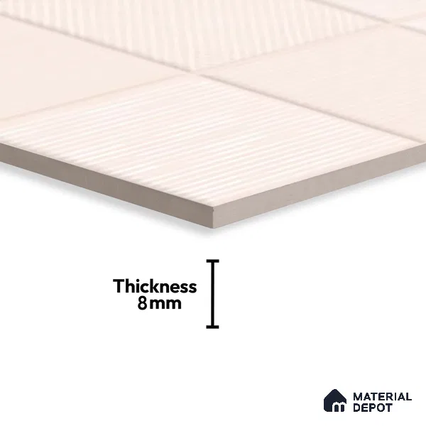 Highlighter Wall Tile TL 06526 G NG Mandavi Royal Pink HL 2 ft x 1 ft Ceramic Matte Finish - 8 mm | Suitable for Living Room, Kitchen & Bathroom (Sample)