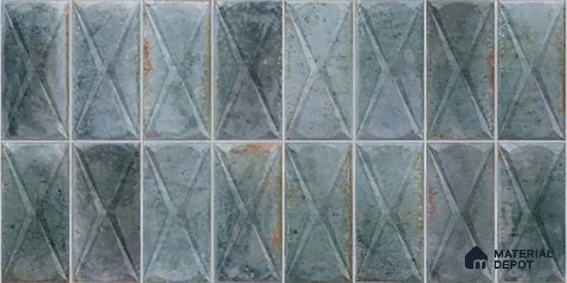 Highlighter Wall Tile TL 06537 Beleza Aqua 2 ft x 1 ft Ceramic Matte Finish - 8 mm | Suitable For Kitchen Backsplash, Bathroom & Basin Accent