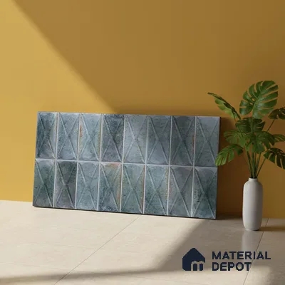 Highlighter Wall Tile TL 06537 Beleza Aqua 2 ft x 1 ft Ceramic Matte Finish - 8 mm | Suitable For Kitchen Backsplash, Bathroom & Basin Accent