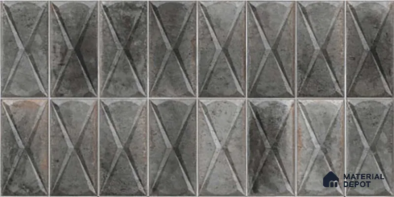 Highlighter Wall Tile TL 06537 C Beleza Black 2 ft x 1 ft Ceramic Matte Finish - 8 mm | Suitable For Kitchen Backsplash, Bathroom & Basin Accent
