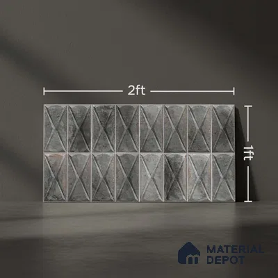Highlighter Wall Tile TL 06537 C Beleza Black 2 ft x 1 ft Ceramic Matte Finish - 8 mm | Suitable For Kitchen Backsplash, Bathroom & Basin Accent