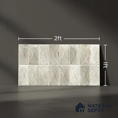 Highlighter Wall Tile TL 06537 D Beleza Blanco 2 ft x 1 ft Ceramic Matte Finish - 8 mm | Suitable For Kitchen Backsplash, Bathroom & Basin Accent