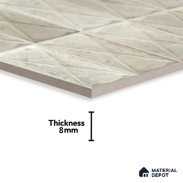 Highlighter Wall Tile TL 06537 D Beleza Blanco 2 ft x 1 ft Ceramic Matte Finish - 8 mm | Suitable For Kitchen Backsplash, Bathroom & Basin Accent