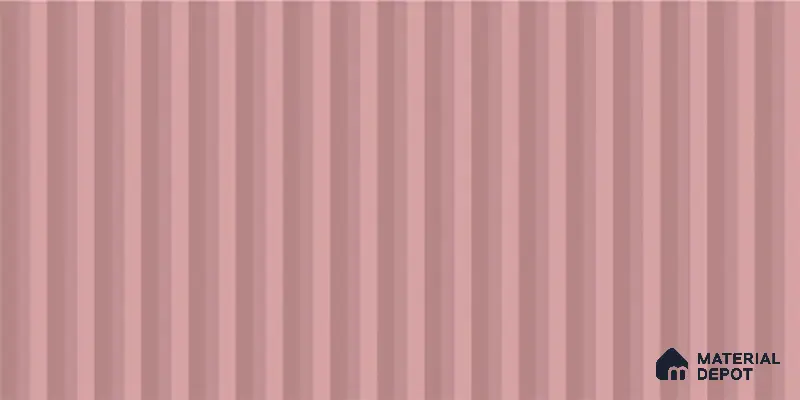 Subway Fluted Wall Tile TL 06522 C Pigmento Pink 2 ft x 1 ft Ceramic Matte Finish - 8 mm | Suitable for Kitchen & Bathroom | Please Expect a Slight Variation of Pattern