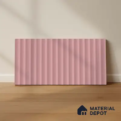 Subway Fluted Wall Tile TL 06522 C Pigmento Pink 2 ft x 1 ft Ceramic Matte Finish - 8 mm | Suitable for Kitchen & Bathroom | Please Expect a Slight Variation of Pattern