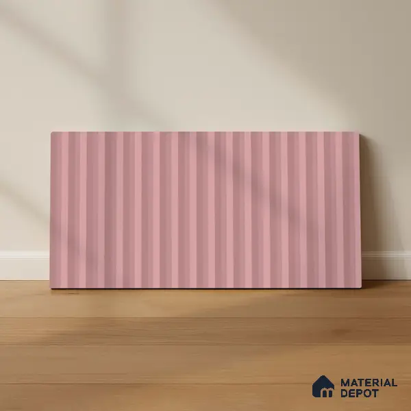 Subway Fluted Wall Tile TL 06522 C Pigmento Pink 2 ft x 1 ft Ceramic Matte Finish - 8 mm | Suitable for Kitchen & Bathroom | Please Expect a Slight Variation of Pattern