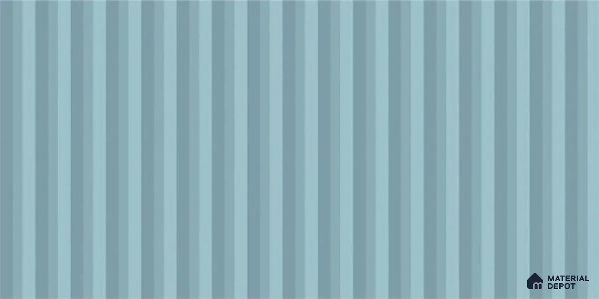 Subway Fluted Wall Tile TL 06522 D Pigmento Aqua 2 ft x 1 ft Ceramic Matte Finish - 8 mm | Suitable for Kitchen & Bathroom | Please Expect a Slight Variation of Pattern