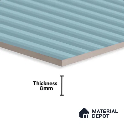 Subway Fluted Wall Tile TL 06522 D Pigmento Aqua 2 ft x 1 ft Ceramic Matte Finish - 8 mm | Suitable for Kitchen & Bathroom | Please Expect a Slight Variation of Pattern