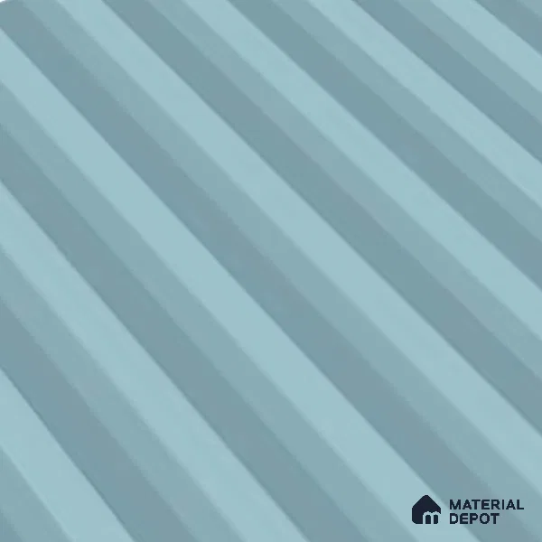 Subway Fluted Wall Tile TL 06522 D Pigmento Aqua 2 ft x 1 ft Ceramic Matte Finish - 8 mm | Suitable for Kitchen & Bathroom | Please Expect a Slight Variation of Pattern