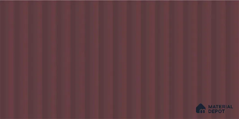 Subway Fluted Wall Tile TL 06522 E Pigmento Magenta 2 ft x 1 ft Ceramic Matte Finish - 8 mm | Suitable for Kitchen & Bathroom | Please Expect a Slight Variation of Pattern