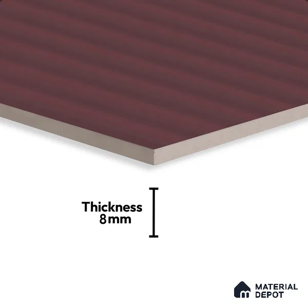 Subway Fluted Wall Tile TL 06522 E Pigmento Magenta 2 ft x 1 ft Ceramic Matte Finish - 8 mm | Suitable for Kitchen & Bathroom | Please Expect a Slight Variation of Pattern