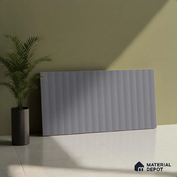 Subway Fluted Wall Tile TL 06522 F Pigmento Grey 2 ft x 1 ft Ceramic Matte Finish - 8 mm | Suitable for Kitchen & Bathroom | Please Expect a Slight Variation of Pattern