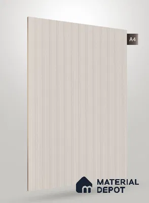Light Beige Fluted Solid Color BM 241 8 ft x 4 ft Matte Finish Decorative Laminate - 1 mm | Suitable for TV Unit,Wardrobe, Kitchen Cabinets