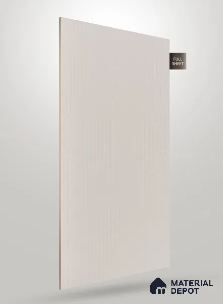Light Beige Fluted Solid Color BM 241 8 ft x 4 ft Matte Finish Decorative Laminate - 1 mm | Suitable for TV Unit,Wardrobe, Kitchen Cabinets