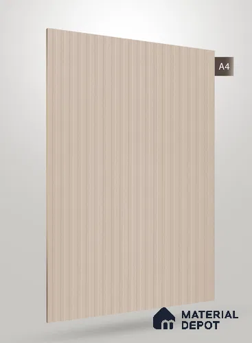 Light Beige Fluted Solid Color BM 248 8 ft x 4 ft Matte Finish Decorative Laminate - 1 mm | Suitable for TV Unit,Wardrobe, Kitchen Cabinets