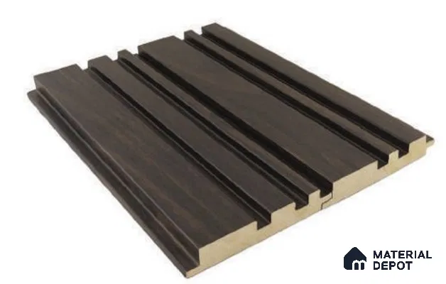 Black Wooden Louver 163 A Bog Oak 9 ft x 4.7 inch MDF Panel - 18 mm | Suitable for Feature Wall, TV Unit & Living Room | Width is Subjected to 5% Variation