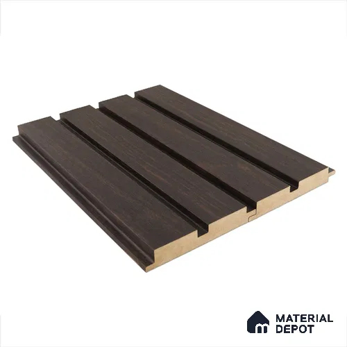 Black Wooden Louver 163 F Bog Oak 9 ft x 4.7 inch MDF Panel - 18 mm | Suitable for Feature Wall, TV Unit & Living Room | Width is Subjected to 5% Variation