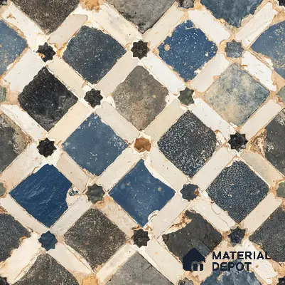 TL 00901 Bogota 2 ft x 2 ft Matte Finish Moroccan Vitrified Floor & Wall Tile - 9 mm | Please Expect a Slight Variation of Pattern