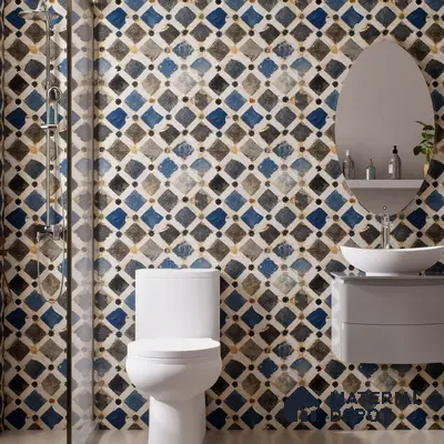 TL 00901 Bogota 2 ft x 2 ft Matte Finish Moroccan Vitrified Floor & Wall Tile - 9 mm | Please Expect a Slight Variation of Pattern