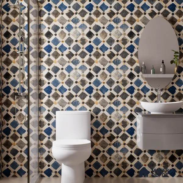 TL 00901 Bogota 2 ft x 2 ft Matte Finish Moroccan Vitrified Floor & Wall Tile - 9 mm | Please Expect a Slight Variation of Pattern