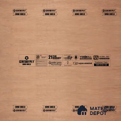 Bond Shield BWP CenturyPly 8 ft x 4 ft Plywood - 19 mm (21 Years Warranty)