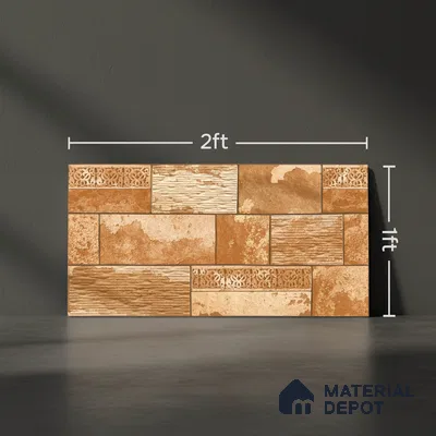 TL 04274 Earth Brown Matte Finish 600 x 300 mm Elevation Wall Cladding Tile - 10 mm